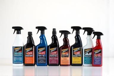 様々なコーティング剤のボトル
